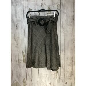 Joe Benbasset Belted Gray Midi Skirt for Women Size 1